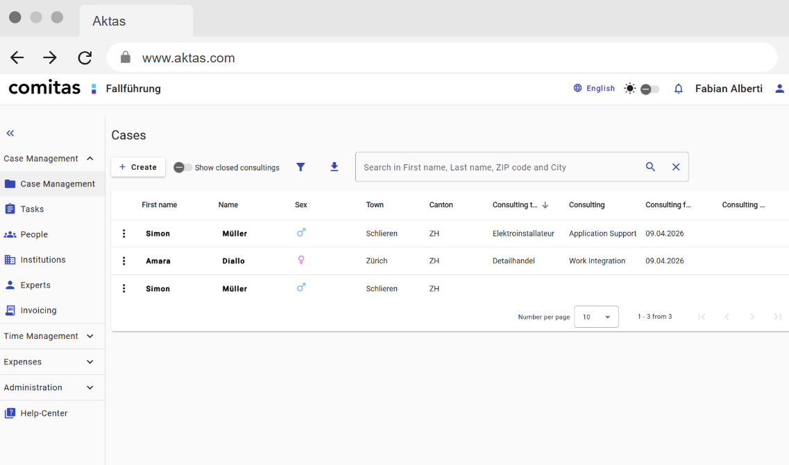 Sozialwesen Software Aktas Fallführungssoftware Sozialwesen