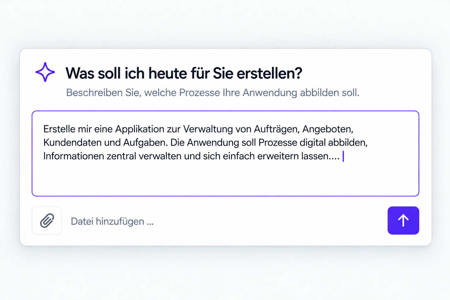 Anforderung in Comitas NEO Studio beschreiben