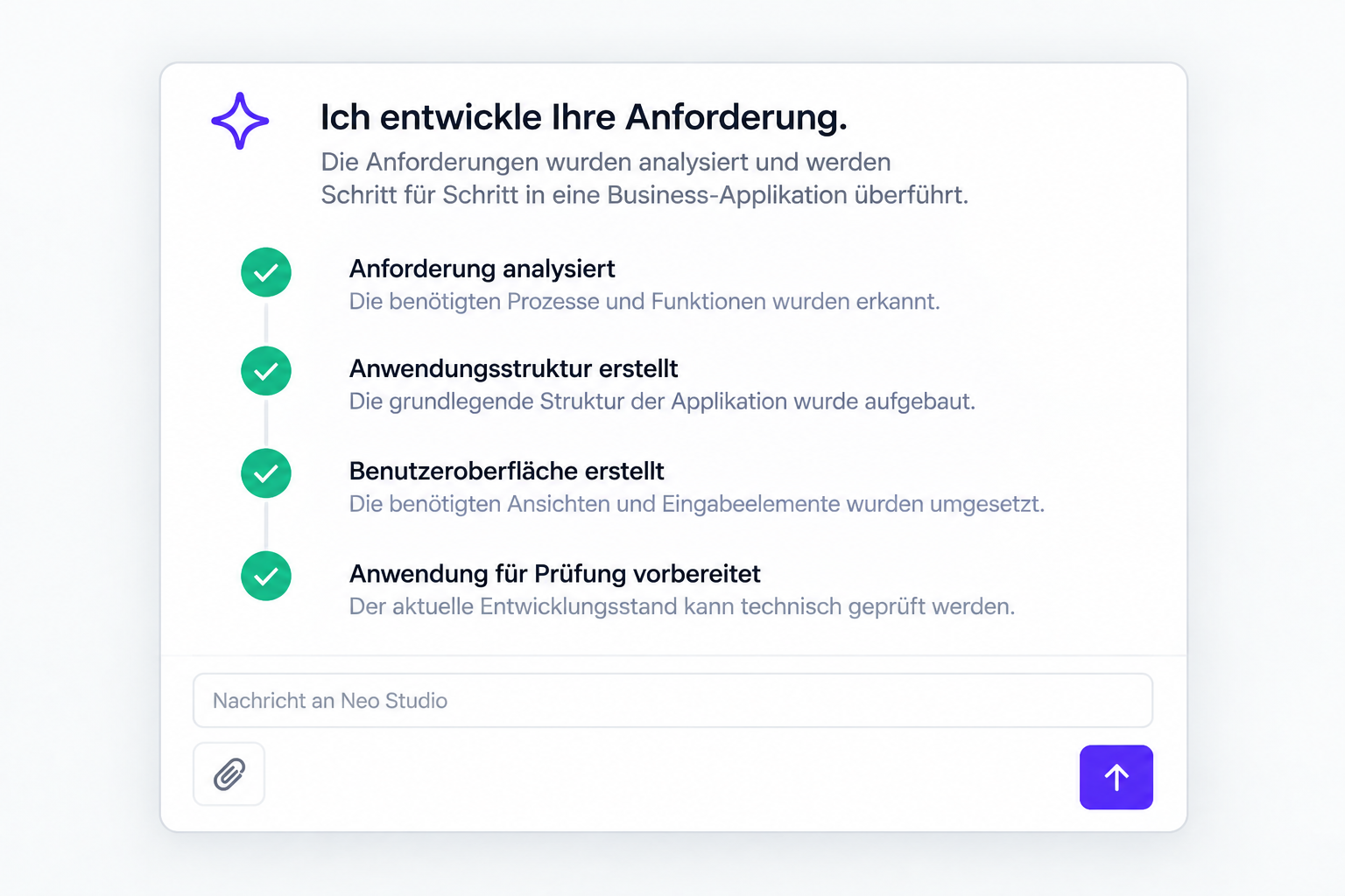 Entwicklung mit Comitas NEO Studio